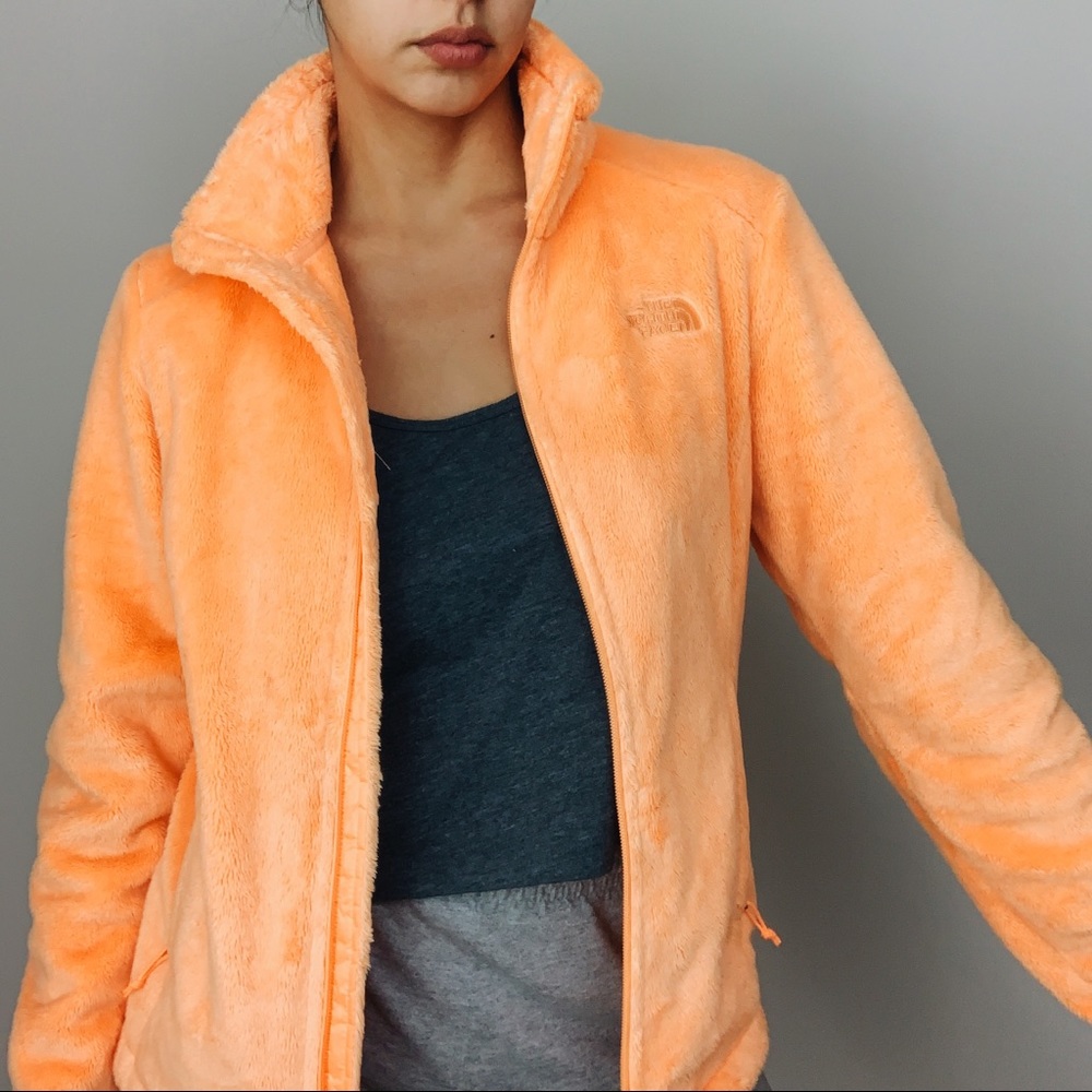 North Face Orange Furry Jacket-S
